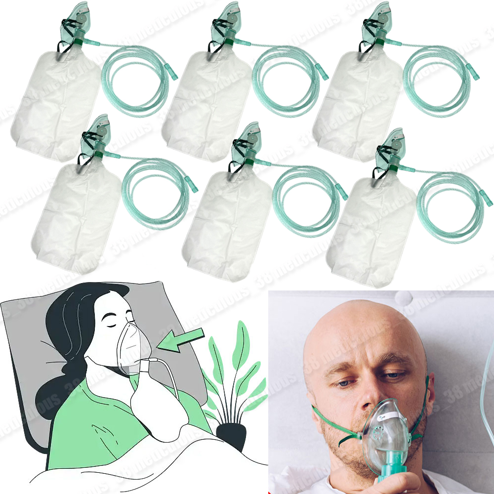 Oxygen Mask Non-Rebreather - 1-10Pcs Disposable Adult High Concentration Oxygen