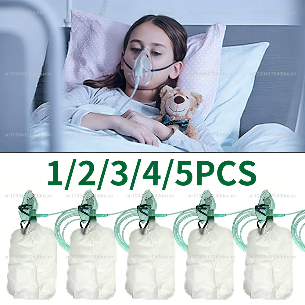 Oxygen Mask Non-Rebreather - 1-5Pcs/set Adult Non-rebreather oxygen mask （oxygen
