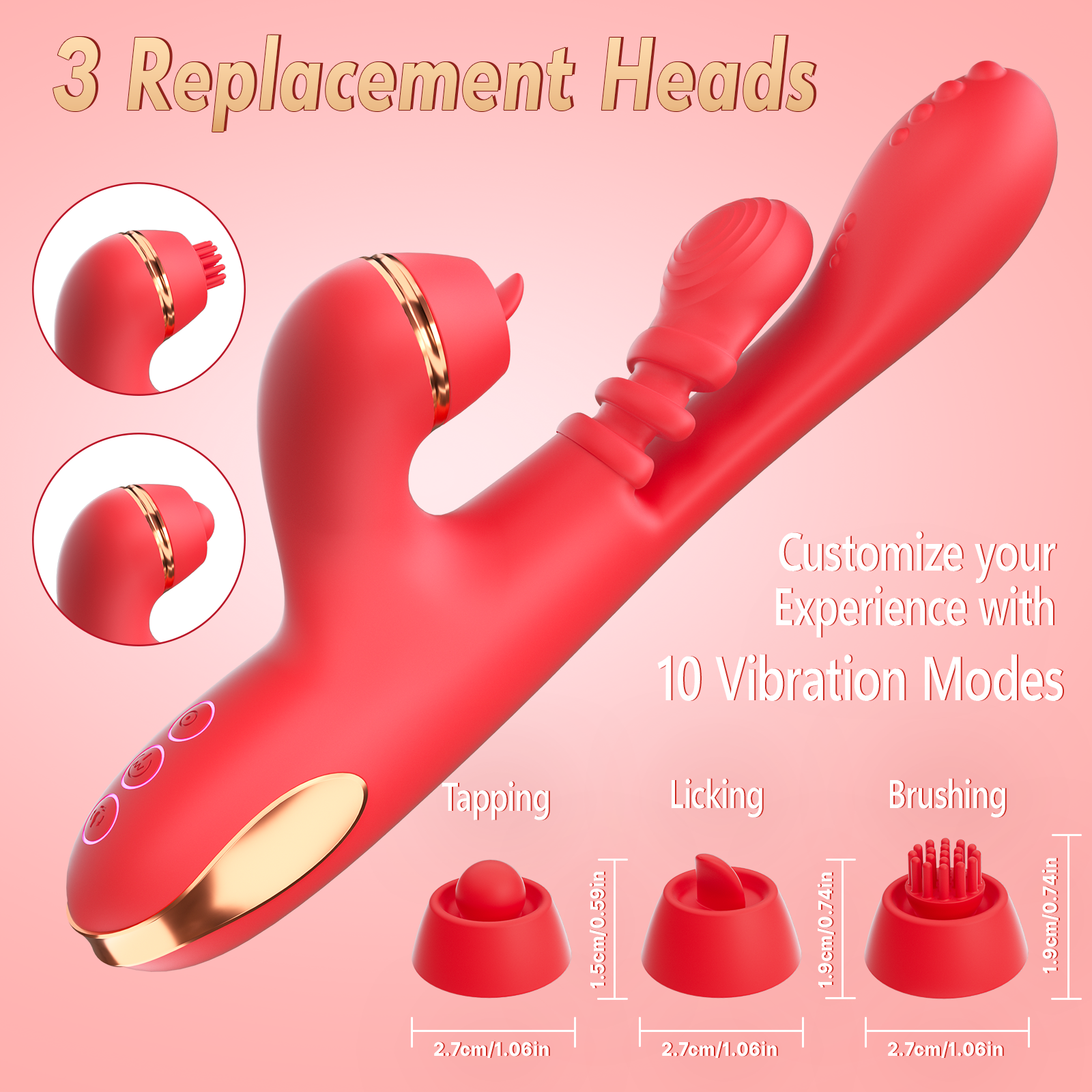 5 IN 1 Tapping Thrusting Dildo - Medical X 评论和价格